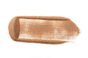 sand on the white background