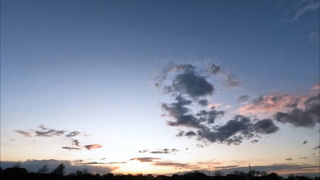 sunset over the city