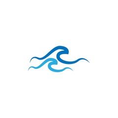 water wave vector template illustration