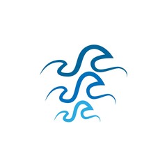 Obraz premium water wave vector template illustration