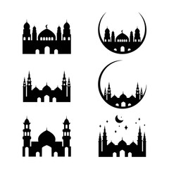 Mosque Moslem vector Illustration design template