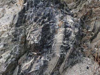 texture of chert rock in the nature. Chert is a sedimentary rock composed of microcrystalline or cryptocrystalline quartz, the mineral form of silicon dioxide.