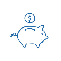 moneybox doodle icon