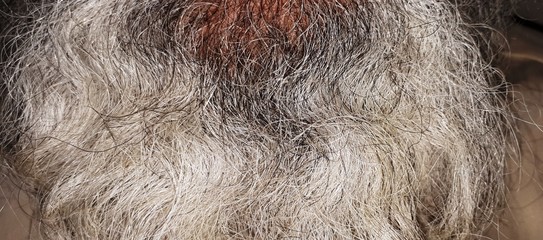 close up of beard