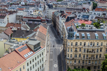 Fototapeta na wymiar Aerial View of Traditional Old Buildings in Vienna, Austria