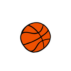 basketball doodle icon