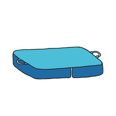 bouldering mat (crash pad) for climbers doodle icon © chernous