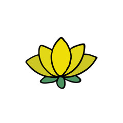 lotus flower doodle icon