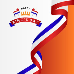 Obraz premium Kings Day Vector Design Template Illustration