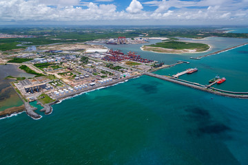 Porto de Suape, Ipojuca, Pernambuco on March 1, 2014. Near the capital Recife, one of the most...
