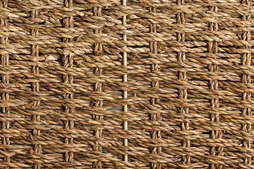 Braided esparto grass ropes forming a flat surface for different uses. Esparto grass ropes are used for traditional Mediterranean crafts.