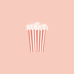 Popcorn Snack. Vector Illustration. Flat Design