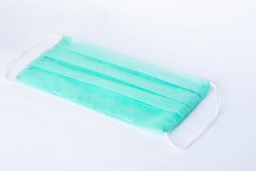 The mask is protective. Coronovirus protection. Mask on a white background