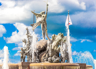 Statue fountain in the park