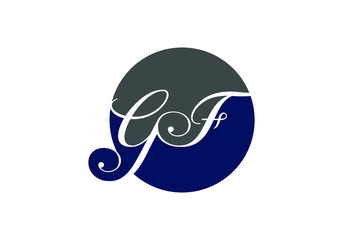 Initial Monogram Letter GF Logo Design Vector Template. GF Letter Logo Design