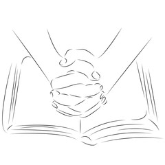 hands on a prayer book