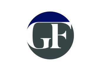 Initial Monogram Letter GF Logo Design Vector Template. GF Letter Logo Design