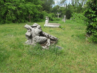 Budapest, Hungary 2016 Kerepesi cemetery stone statue