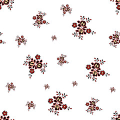 Abstract Seamless flower pattern with colorful background