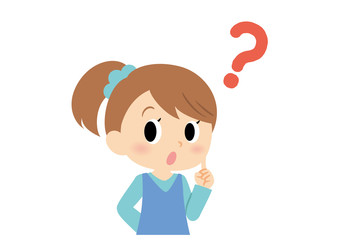 女子の表情　疑問