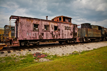 old train in the countryside