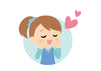 女子の表情　うっとり