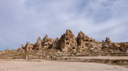 Goreme national park. Rock formations in Sword Valley, Cappadocia, Nevsehir, Turkey