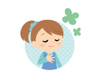 女子の表情　おだやか