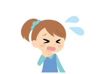 女子の表情　焦る