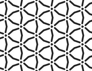 Fototapeta premium Seamless geometric pattern, texture or background vector in black, white colors.