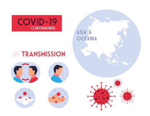 infographic how the coronavirus is transmitted