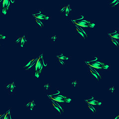 Abstract Seamless flower pattern with colorful background