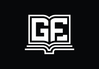 Fototapeta premium Initial Monogram Letter GF Logo Design Vector Template. GF Letter Logo Design