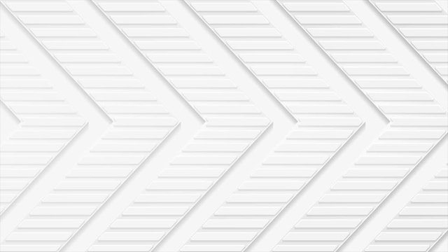 Grey and white tech paper arrows abstract motion background. Seamless loop. Video animation Ultra HD 4K 3840x2160