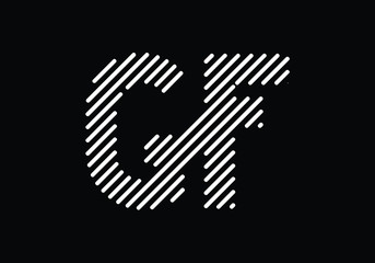 Initial Monogram Letter GF Logo Design Vector Template. GF Letter Logo Design