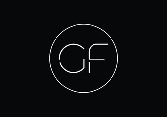 Initial Monogram Letter GF Logo Design Vector Template. GF Letter Logo Design