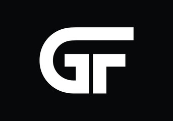 Initial Monogram Letter GF Logo Design Vector Template. GF Letter Logo Design