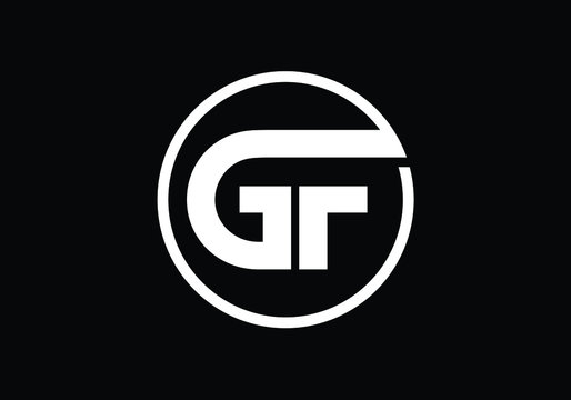 Abstract GF letter logo vector illustration with circle design concept for business symbol