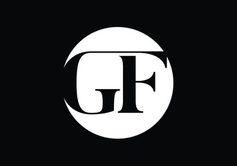 Initial Monogram Letter GF Logo Design Vector Template. GF Letter Logo Design