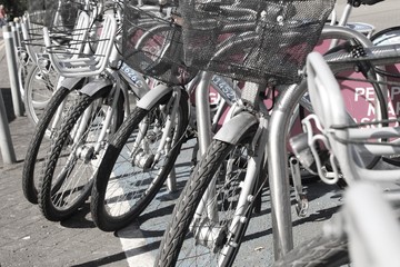 bicycles on the street