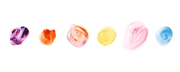 Brush strokes, creamy colour, pastel tone abstract hand painted element