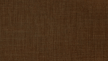 Fototapeta na wymiar Dark chocolate brown natural cotton linen textile texture background