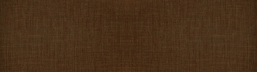  Dark chocolate brown natural cotton linen textile texture background banner panorama