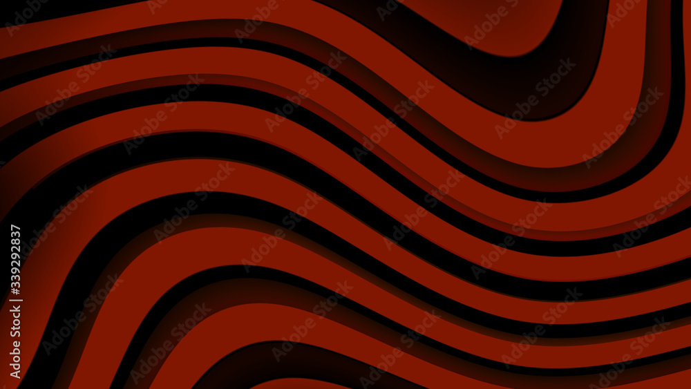 Poster red waves lines motion abstract background