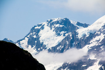 mountain landscape with snow (Alaska)