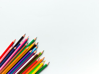 colourful pencils isolated templates to be used as background.
