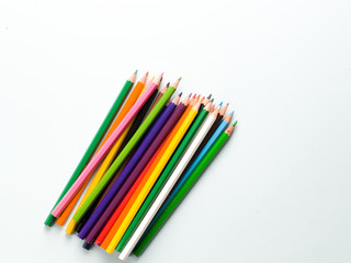 colourful pencils isolated templates to be used as background.
