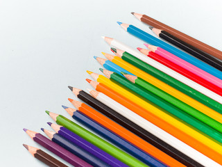 colourful pencils isolated templates to be used as background.
