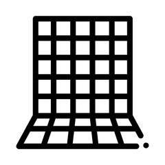 laying square tiles all over wall icon vector. laying square tiles all over wall sign. isolated contour symbol illustration
