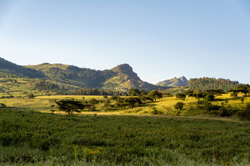 Beautiful view of the lionhead mountain in Swaziland South Africa
